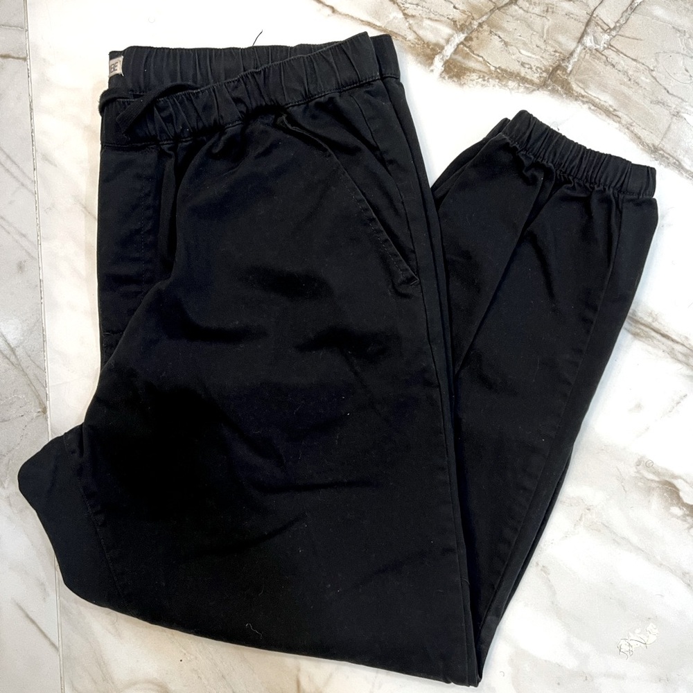 UNIVIBE Cotton Jogger with Drawstring Waistband- Black Size Extra Large